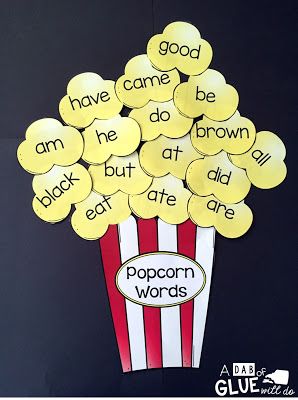 Popcorn Words, Back To School Worksheets, Holiday Homework, Creative School Project Ideas, School Board Decoration, English Activities For Kids, Preschool Classroom Decor, Certificate Design Template, Tricky Words