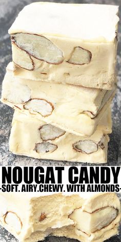 Old Fashion Nougat Candy, Confectionery Recipes Sweets, Cherry Nougat Candy, Easy Christmas Gumdrop Nougat Candy, Christmas Nougat Recipe, Candy Nougat Recipe, Sees Candy Rum Nougat Recipe, Candy Made With Honey, Chocolate Nougat Recipe