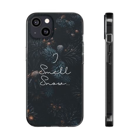 I Smell Snow | Gilmore Girls Inspired Soft Phone Case | Pine Christmas Tree Pattern | Iphone Cover | Gift idea Lorelai Gilmore Quote by ShamrockandSage on Etsy Gilmore Girls No Cell Phones, Fall Phone Cases Diy, Lorelai Gilmore Quotes, Gilmore Girls Phone Case, Cute Fall Phone Cases, Gilmore Quotes, I Smell Snow, Autumn Phone Case, Pine Christmas Tree