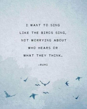 3 Minute Retreat - Being Free I Want To Sing Like The Birds Sing, Quotes On Singing, Sing Quote, Singing Aesthetic, Poetry Wall Art, Poetry Wall, Singing Quotes, Rumi Poetry, Poetry Art