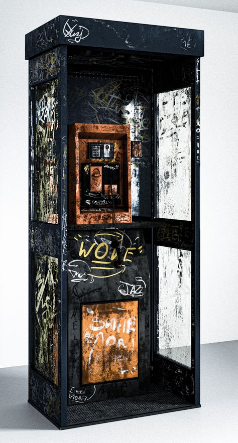 Introducing the 'Dirtiest Telephone Booth,' a model I created and have available for purchase on CGTrader. If you're interested, I also have the clean version uploaded, free from graffiti and dirt. Link : https://www.cgtrader.com/3d-models/exterior/street-exterior/dirty-telephone-booth Telephone Booth Aesthetic, Art Development, Telephone Box, Telephone Booth, 70s Aesthetic, Phone Booth, Collage Illustration, Ceramics Projects, Digital Painting Tutorials