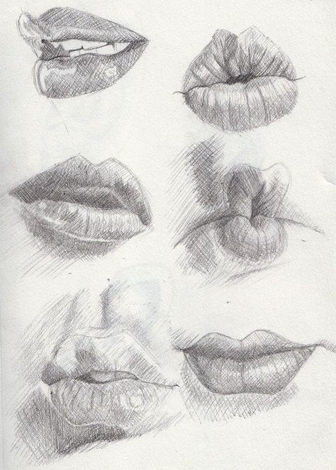 20+ Amazing Lip Drawing Ideas & Inspiration - Brighter Craft Ako Kresliť, Drawing Hands, Drawing Faces, Lips Drawing, Sketchbook Pages, Art Instructions, Pencil Portrait, Art And Illustration, Drawing Tutorials