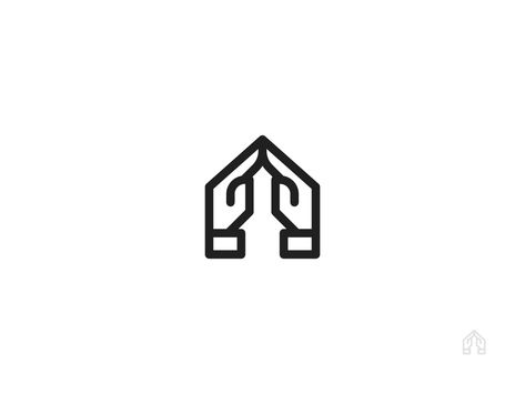 house + hands by Sayed Mujtaba Logo With Hands, Hands Logo Design, Environmental Logo Design, Housing Logo, House Logos, Circular Logo Design, Laundry Logo, Fresh Logo Design, V Logo Design