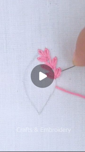 Crafts & Embroidery on Instagram: "Simple flower petal embroidery! #everyone #hand #embroidery #satisfying #tutorial #support #viral #stitch #fbreels #reelsfb #trending #design #reelsvideo #cute #viralvideo #handmade #useful #fypシ゚ #reels #diy #easy #content #flowers #viralreels" Hand Embroidery, Flower Petal Embroidery, Petal Embroidery, Simple Flower, Flower Petal, Simple Flowers, Diy Easy, Flower Petals, Fabric Crafts