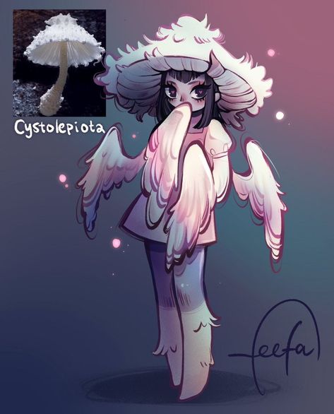 Coquette Edit, Fictional Disease Art, Mushroom Character, Mushroom Girl, Character Drawings, Mushroom Drawing, Creature Concept Art, Art And Illustration, Cute Little Drawings