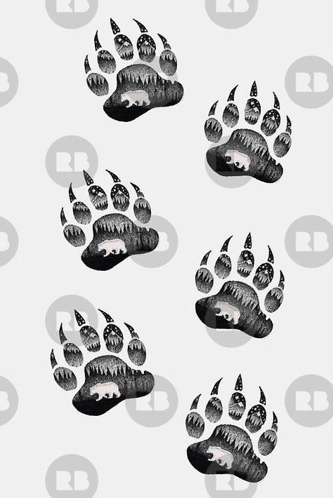 Bear paw print design Bear Paw Print Tattoo, Minimalist Tattoo Back, Tattoo Ideas Female Finger, Finger Tattoo Minimalist, Print Tattoo Designs, Bear Claw Tattoo, Norse Tattoos, Bear Paw Tattoos, Tattoo Back Tattoo