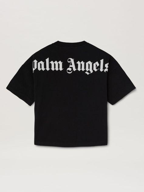 Classic Overlogo T-Shirt in black - Palm Angels® Official Black Palm Angels T Shirt, Palm Angels Outfit Black Women, Palm Angels Outfit, Designer Shirts Women, Black And White Things, Diesel Shirt, Bape Outfits, Angel Shirt, Team Jackets