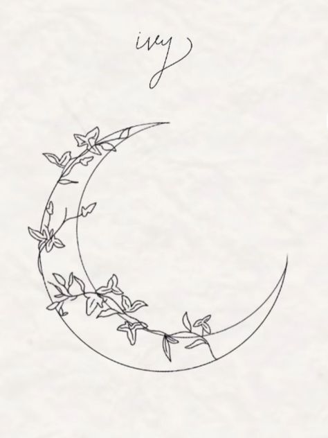 Ivy And Stars Tattoo, Moon With Ivy Tattoo, Ivy Moon Tattoo, Poison Ivy Daisy Tattoo Taylor Swift, Hand Embroidery Taylor Swift, Taylor Swift Moon And Saturn Tattoo, Taylor Swift Ivy Tattoo, Ivy Taylor Swift Tattoo, Ivy Name Tattoo