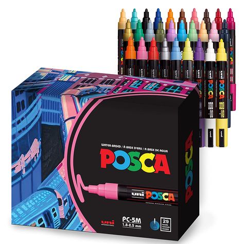 Posca Paint Markers, Posca Markers, Felt Tip Markers, Paint Marker Pen, Paint Fabric, Posca Marker, Art Pens And Markers, Art Markers, Posca Art