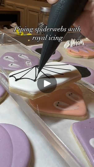 Black Royal Icing, Flooding Cookies, Pro Tip, Halloween Cookies, Royal Icing, Too Much, Frosting, Dark Gray, Walking