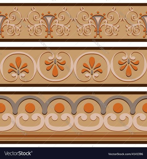 Roman Design, Roman Clothes, Border Patterns, Interior Design History, Roman Mosaic, Border Pattern, Designs Patterns, Ancient Romans, Ancient Rome