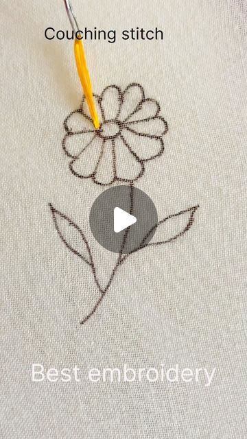 Couching Designs Embroidery, Embroidery Couching Stitch, Couch Stitch Embroidery, Simple Couching Embroidery Design, Couching Stitch Embroidery Designs, Couching Stitch Embroidery, Couching Embroidery Design, Couching Embroidery, Couching Stitch