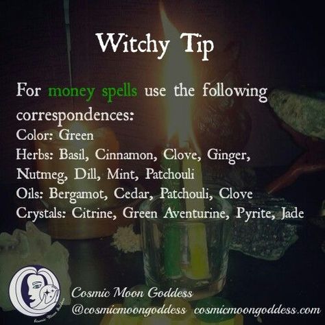 Visit the post for more. Tip Money, Powerful Money Spells, Money Spells That Work, Wiccan Witch, Magick Spells, Eclectic Witch, Witchcraft Spell Books, Wicca Witchcraft, Witch Spell