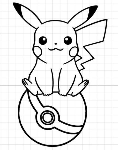 Pikachu Outline Tattoo, Simple Pikachu Drawing, Pokemon Svg Cricut, Pikachu Line Art, Pokemon Simple Drawing, Picacho Drawing, Pokemon Pikachu Drawings, Pikachu Svg Files Free, Pikachu Svg Free