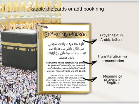 🤲🏻 24 Umrah Duas 🕌 5 bonus dua cards ❤️ Easily Printable Islamic Flashcards 🌙 High-Quality Design 🕋 Instant download for immediate access 💐Islamic Hajj Duas Dua List, Umrah Dua, Dua Cards, Umrah Guide, Eid Mubarak Background, Masjid Al Haram, Islamic Posters, Cards Printable, User Guide