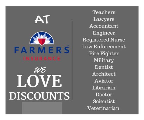 At Farmers we love discounts! If you work one of these jobs we have special discounts just for you! Give us a call and see how much you could be saving! Farmers Life, Life Insurance Facts, Buy Health Insurance, Car Insurance Tips, Home Insurance Quotes, Insurance Marketing, Insurance Quote, Farmers Insurance, Life Insurance Quotes