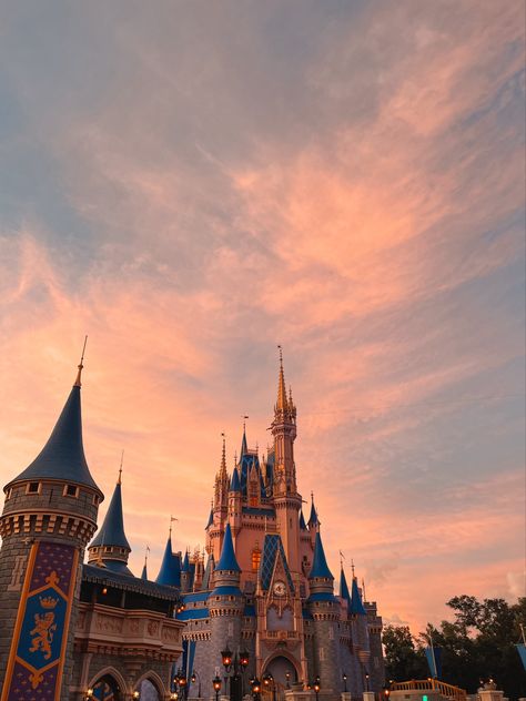 Disney Magical Kingdom Aesthetic, Disney Sunset, Magic Kingdom Aesthetic, Disney World Pictures, Disney Castle, Travel Activities, Disneyland Paris, Instagram Inspo, Magical Places