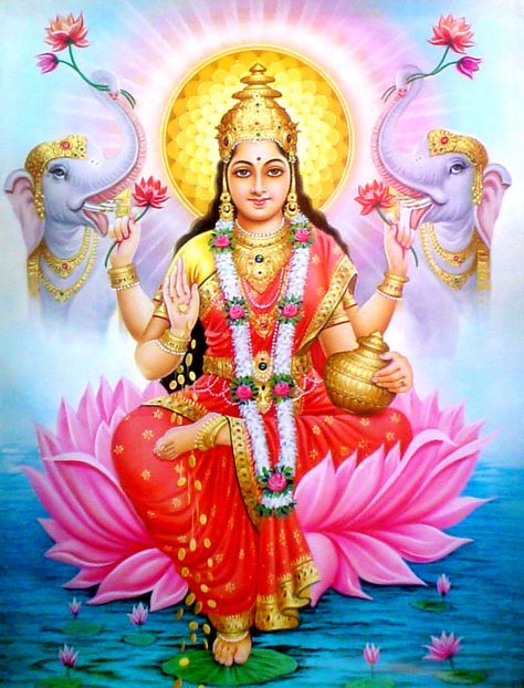 Lakshmi is the Hindu goddess of wealth, prosperity (both material and spiritual), fortune, and the embodiment of beauty. Goddess Lakshmi