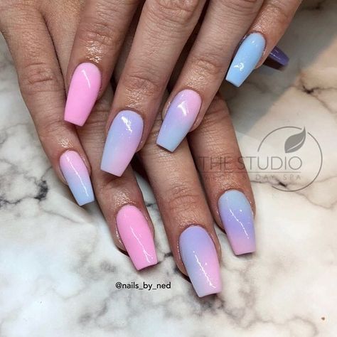 Taylor Swift Nails, Concert Nails, Cotton Candy Nails, Candy Nails, Love In The Air, Tie Dye Nails, Cute Simple Nails, Pink Acrylic Nails, Pastel Nails