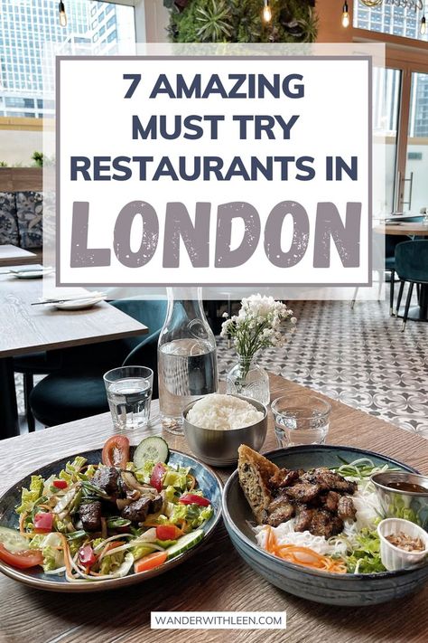 Trying to decide where to eat in London? This list of 7 amazing must try restaurants in London will help you narrow down your choices! Must Eat In London, Best Restaurant In London, Where To Eat London, London Places To Eat, London Ideas, Best Restaurants In London, Restaurants London, Top Restaurants In London, Eat In London