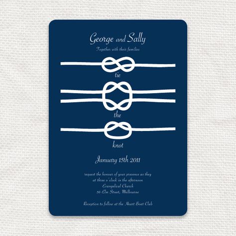 tie the knot printable wedding invitation from 'i do' it yourself Wedding Yacht, Wedding Knot, Tie The Knot Wedding, Nautical Wedding Invitations, Yacht Wedding, Beach Boat, Seaside Wedding, Beach Wedding Invitations, Marrying My Best Friend