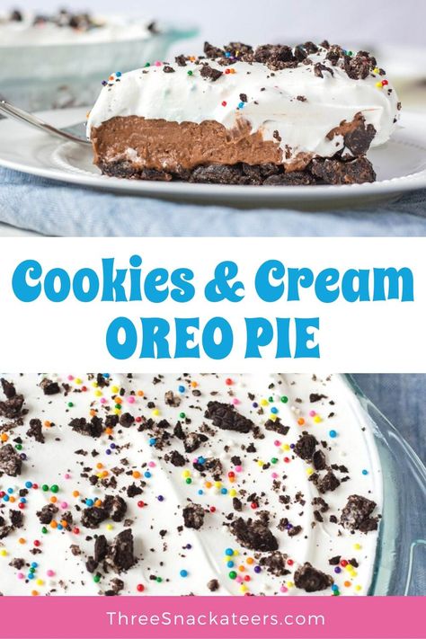 Oreo Fluff Pie, Oreo Pie Dessert, Oreo Cookie Pie Recipe, Oreo Cookie Pie Crust, Oreo Ice Cream Pie, Cookie Pie Crust, Cookie Pie Recipe, Oreo Cookie Pie, Homemade Chocolate Chip Cookies Recipe