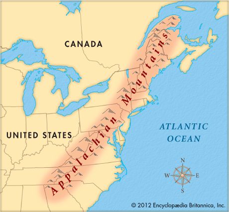 Appalachian Mountains Appalachian Mountains Map, Appalachia Mountains, Canada Mountains, Allegheny Mountains, Indesign Layout, 13 Colonies, Westward Expansion, Kids Homework, North Carolina Homes