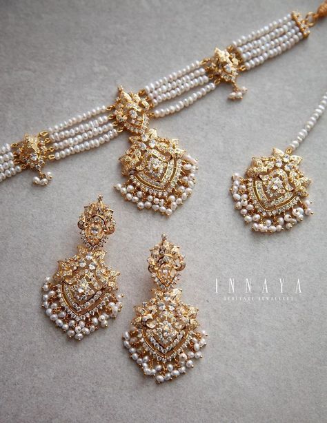 Gold pearl jewelry design