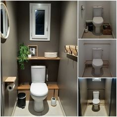 Small Toilet Room Decor, Small Wc Ideas, Water Closet Ideas, Small Toilet Room Ideas, Wc Ideas, Small Downstairs Toilet, Toilet Room Decor, Luxury Bathtub, Small Toilet Room