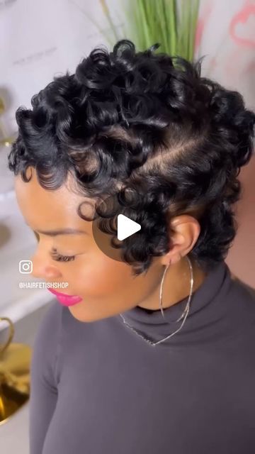 4c Finger Waves, How To Do Finger Waves, Betty Boop Hairstyle, Finger Waves Natural Hair, Finger Waves For Black Women, Finger Wave Hairstyle, Finger Waves Short Hair, Batana Oil, Finger Wave Hair