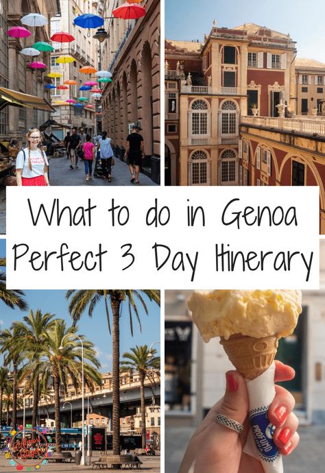 What to do in Genoa, Italy: Perfect 3 Day Itinerary | Things to do in Genoa | visit Genoa | gelato in Genoa | Genoa weekend guide | Genoa Itinerary | almostginger.com Cinque Terre, Genoa Italy Things To Do, Things To Do In Genoa Italy, Genoa Italy Food, Interrail Europe, Travel United States, Europe Trips, 3 Day Weekend, Rovinj Croatia