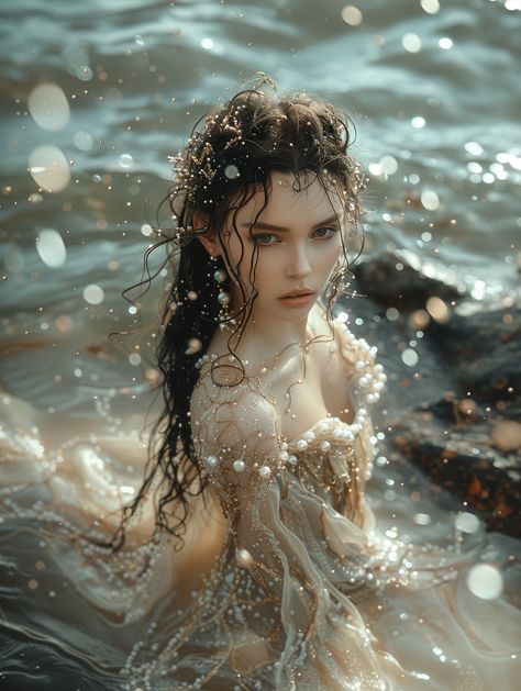 Siren Princess Aesthetic, Siren Mermaid Aesthetic, Siren Aesthetic Female, Mermaid Hair Aesthetic, Siren Aesthetic Photoshoot, Mermaid Art Drawing, Siren Portrait, Siren Concept, Siren Princess