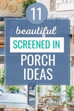 Small Enclosed Porch, Small Screened Porch, Lanai Decorating, Enclosed Front Porches, Screened In Porch Diy, Back Porch Designs, Front Porch Furniture, Screened Porch Decorating, Porch Wall Decor