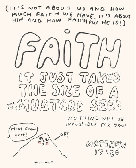 Mustard Seed Faith, Matthew 17 20, Soli Deo Gloria, Bible Notes, Jesus Is Life, Lord And Savior, Praise God, Bible Encouragement, Mustard Seed