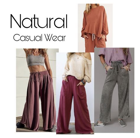 Casual/ athleisure inspiration for the Natural Essence. Natural Essence, Natural Clothing Style, Athleisure Inspiration, Dakota Style, Beauty Essence, Style Analysis, Natural Clothing, Style Upgrade, Fashion Capsule