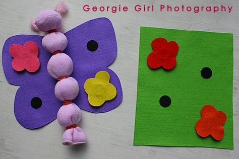 Love and Lollipops: No-Sew Caterpillar and Butterfly @Emily Nicholls :) Caterpillar And Butterfly, Toys Topic, Caterpillar Butterfly, Caterpillar Art, Preschool Letter Crafts, Insect Crafts, Insects Theme, E Craft, Scrap Fabric Projects