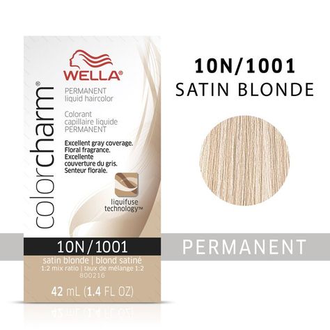 Wella Color Charm Permanent Liquid Hair Color | Sally Beauty Tone Hair At Home, Toner For Blonde Hair, 2 Hair Color, Warm Hair Color, Tan Blonde, Wella Hair Color, Wella Color Charm, White Blonde Hair, Liquid Hair