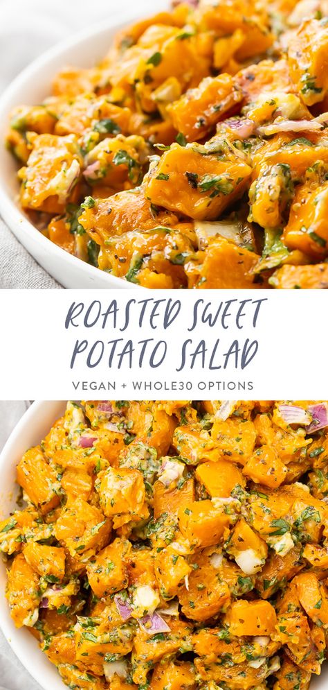 Curried Sweet Potato Salad, 30 Minute Roasted Sweet Potato Salad, Sides With Sweet Potatoes, Sweet Potato Sides For Steak, Thai Sweet Potato Salad, Southwest Sweet Potato Salad, Sweet Potato Egg Salad, Sweet Potato Picnic Recipes, Sweet Potato Bbq Side Dish