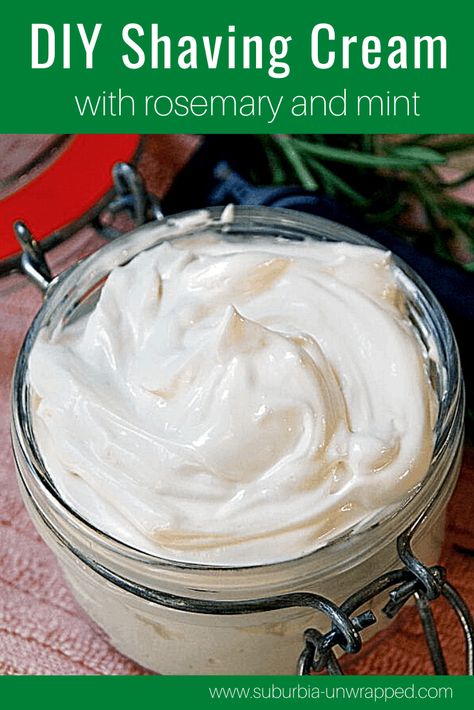 Have you ever wanted to make your own shaving cream? This easy DIY shaving cream is made with all-natural ingredients. It will leave skin smooth and it smells fabulous! Shaving Cream Recipe, Diy Body Lotion, Diy Shaving Cream, Homemade Shaving Cream, Natural Shaving Cream, Diy Sugar Scrub Recipe, Homemade Spa, Herbal Remedies Recipes, Homemade Beauty Recipes