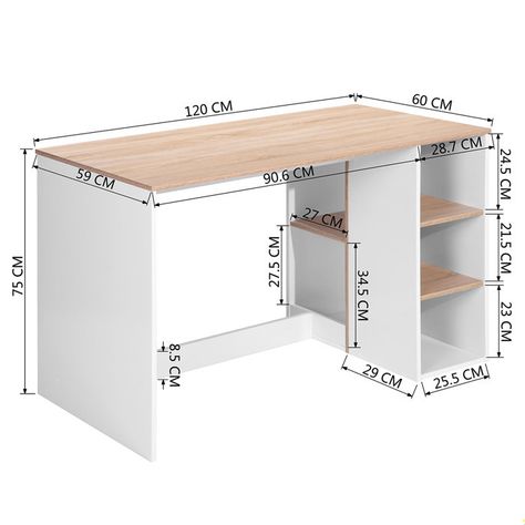 Wayfair TM Craft Table | Wayfair Simple Office Desk, Computer Table Design, White Writing Desk, Office Desk Designs, Shelves Modern, Clinic Interior, Study Table Designs, Office Table Design, Study Writing