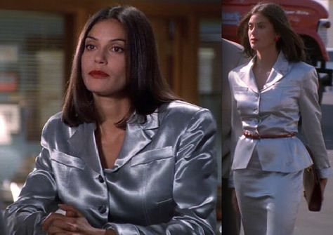 Lois Lane - AKA Teri Hatcher (Ultra Woman) ®... #{T.R.L.} Teri Hatcher Lois Lane Outfits, Teri Hatcher Lois Lane, Teri Hatcher, James Bond Girls, Satin Clothes, Satin Shirts, Bond Girls, Board Meeting, Lois Lane