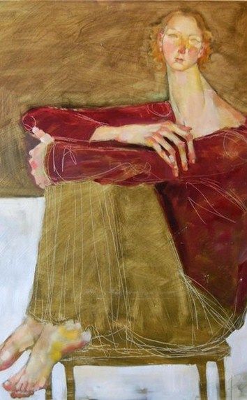 Olivia Pendergast, Arte Peculiar, Amedeo Modigliani, Woman Sitting, 수채화 그림, Figure Painting, Figurative Art, Portrait Art, Figure Drawing