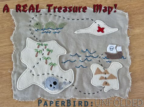 Felt Treasure Map, Real Treasure Maps, Homemade Toys, Felt Books, Felt Quiet Books, Felt Book, Treasure Maps, Felt Patterns, Felt Fabric