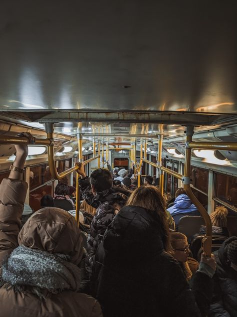 Bus Full Of People, On Bus Aesthetic, Bus Photo Aesthetic, Transport Aesthetic, Bus Aesthetics, Crowd Aesthetic, Bus Concept, Bus Images, Crowded Train