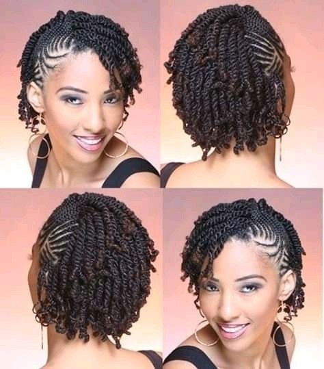 Pin by Kristie Hinton on Hair I love in 2022 | Natural hair twists, Natural hair braids, Short hair twist styles Natural Hair Twists With Cornrows, Twist Out Styles Natural Hair 4c, Natural Plait Hairstyles For Black Women, Natural Hair Plaiting Styles, Twist Outs On Natural Hair Short 4c, Plaiting Natural Hair Styles, Short Twists Natural Hair, Two Strand Twist Hairstyles, Flat Twist Styles