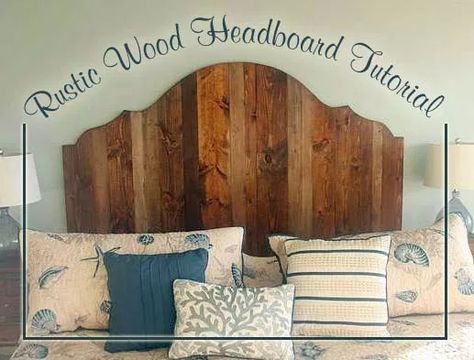 Rustic Wood Headboard, Diy Wood Headboard, Headboard Tutorial, Rustic Headboard, King Size Headboard, Diy Headboards, Wooden Headboard, Diy Headboard, Interior Design Business