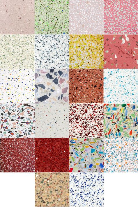 The Royal Geek: The Sims 4 CC, The next set of flooring, also 30 swatches.... Terazzo Floor, Sims 4 Maxis Match, Colorful Terrazzo, Materials Board Interior Design, Maxis Match Cc, Glass Countertops, Terrazzo Tile, Modern Mosaics, Terrazzo Tiles