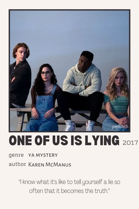 One of us is lying book poster :) Image from the Netflix adaptation One Of Us Is Lying Netflix Poster, One Of Us Is Lying Movie Poster, One Of Is Lying Aesthetic, One Of Us Is Lying Movie, Books One Of Us Is Lying, One Of Us Is Lying Poster Polaroid, One Of Us Lying Aesthetic, One If Us Is Lying Nate, One Of Us Is Lying Poster