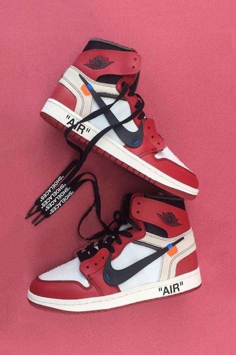 Pinterest: QUEEN.SLAYY Jordan 1 Off White, Shoes Wallpaper, Aesthetic Luxury, Kicks Shoes, Shoes Sneakers Jordans, Off White Shoes, Replica Shoes, Nike Shoes Jordans, Sneaker Art