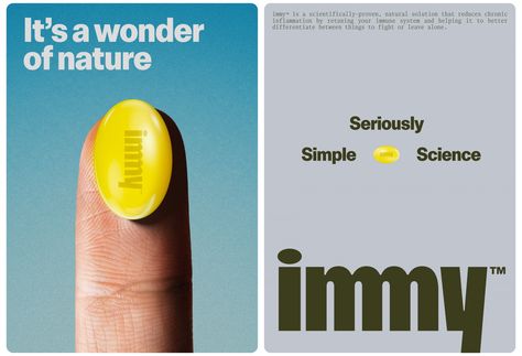 immy Positive Future, Supplements Packaging, Boost Immunity, Easy Science, Bad Idea, Branding Packaging, Packaging Design Inspiration, Immune Boosting, Brand Packaging